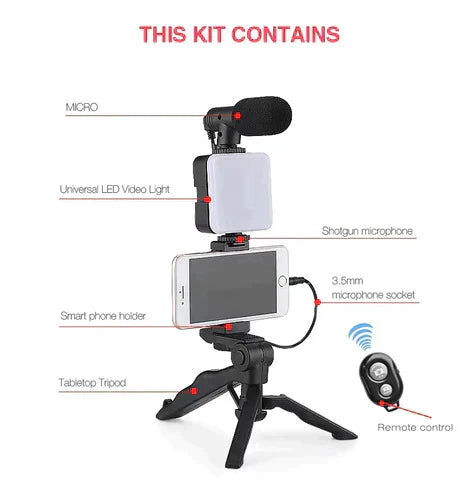 VIDEO MAKING KIT | VLOGGING KIT | Vlogging Kit Tripod | HIGH QUALITY | Vlogging kit 5 in 1