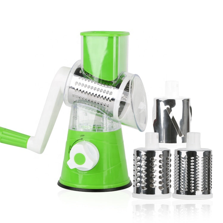 🧑‍🍳kitchen muse 🥳 3 in 1 Rotary Cheese Grater Vegetable Slicer